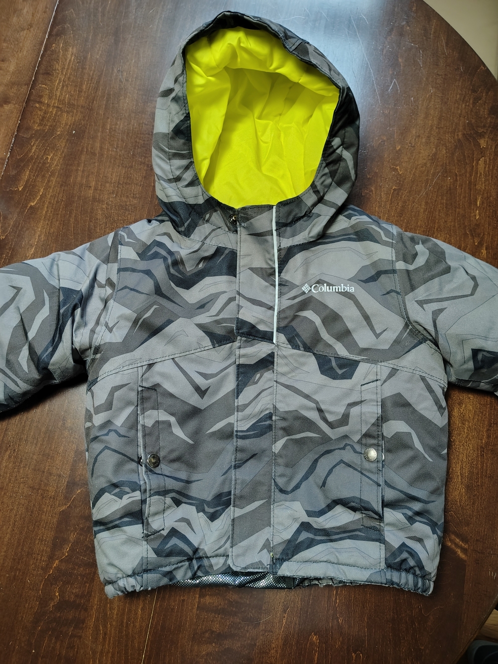 Columbia Kids Gray Camo Snow Jacket